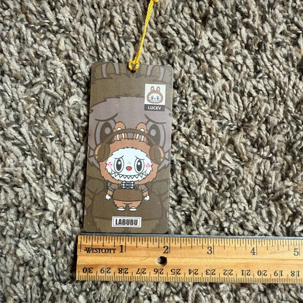 Labubu With Headphones Bookmark, Brown Color